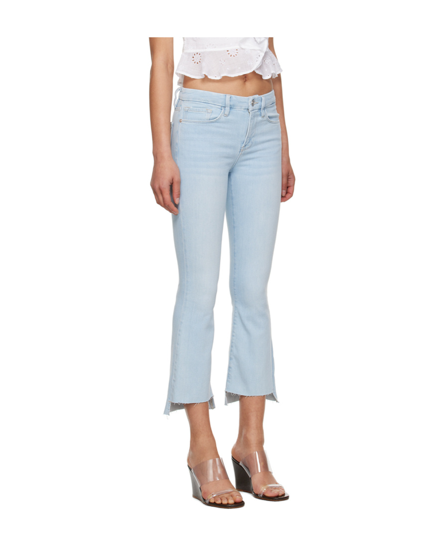 Frame Faded Cat Moustache Pleated Jeans In Multicolor