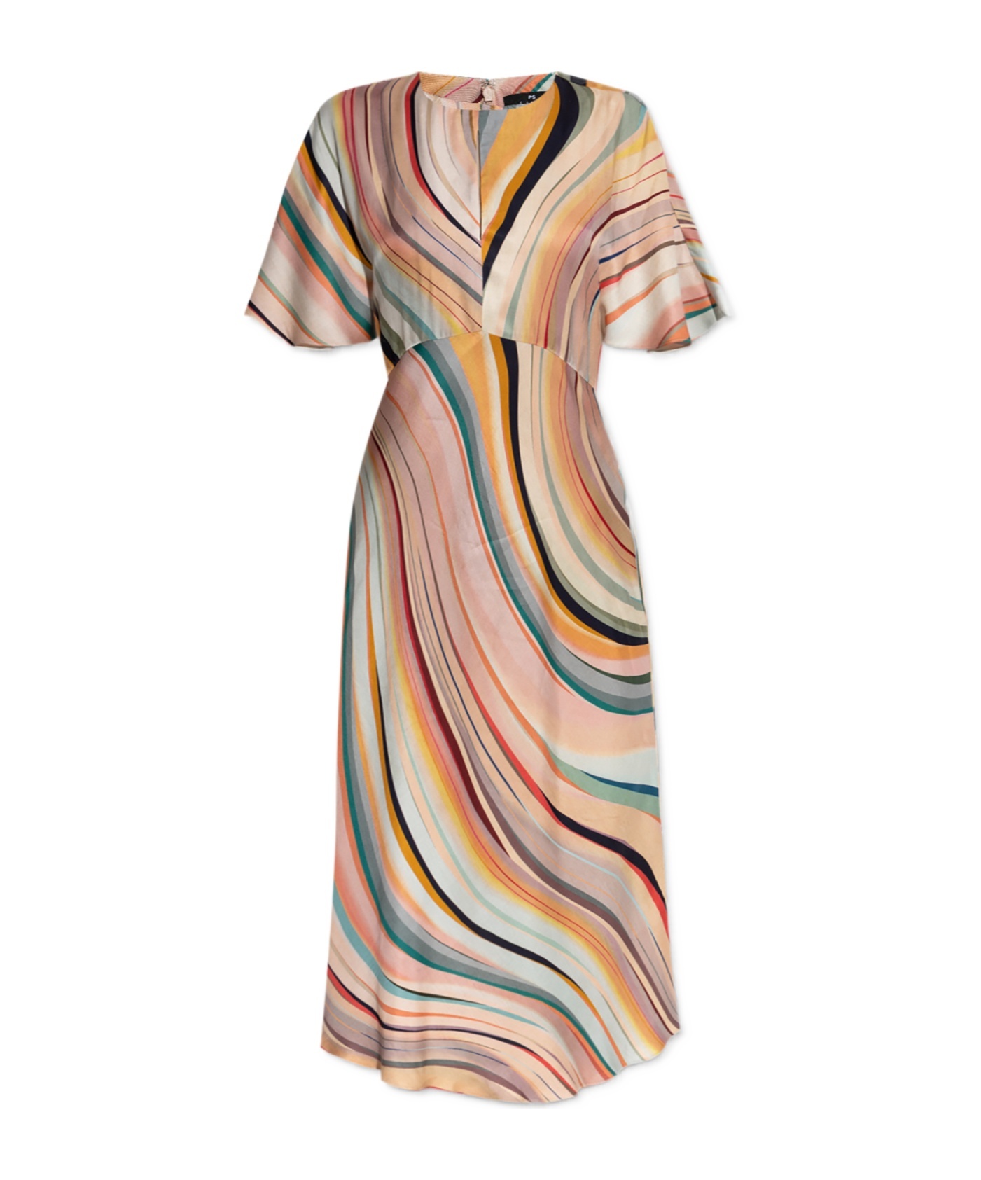 Ps By Paul Smith Ps Paul Smith Short-sleeved Stripe Patterned Dress