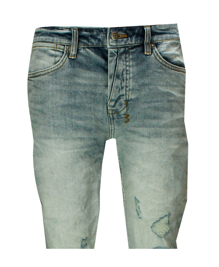 KSUBI DISTRESSED SKINNY-CUT JEANS