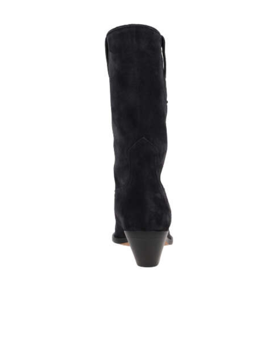 Shop Isabel Marant Dahope Suede Cowboy Boots In Black