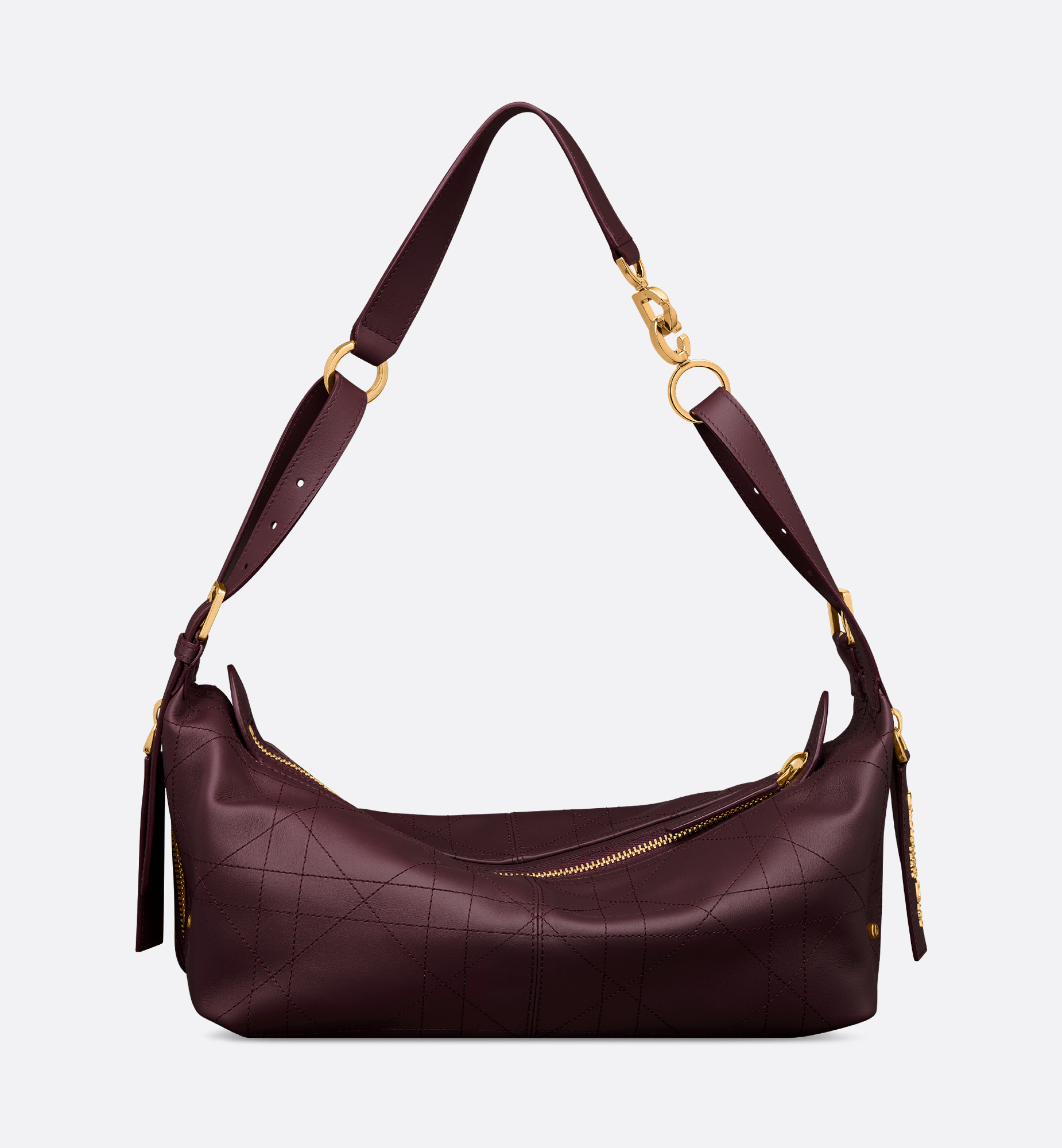 Dior Medium D-journey Bag In Vintage Smooth Calfskin In Burgundy