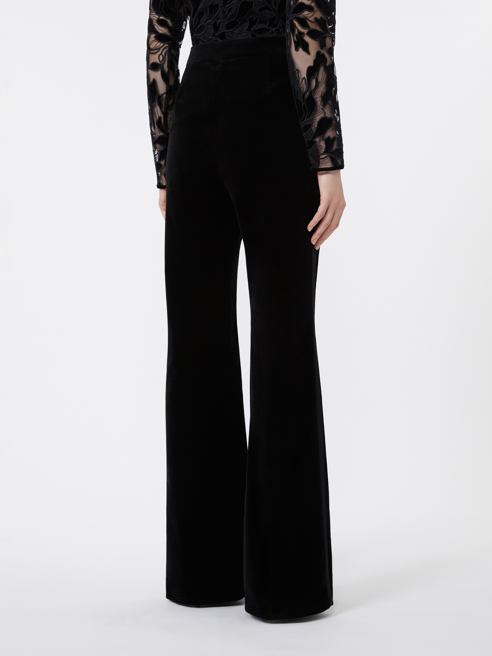 Max Mara Marzia Elastic-waist Palazzo Pants In Black