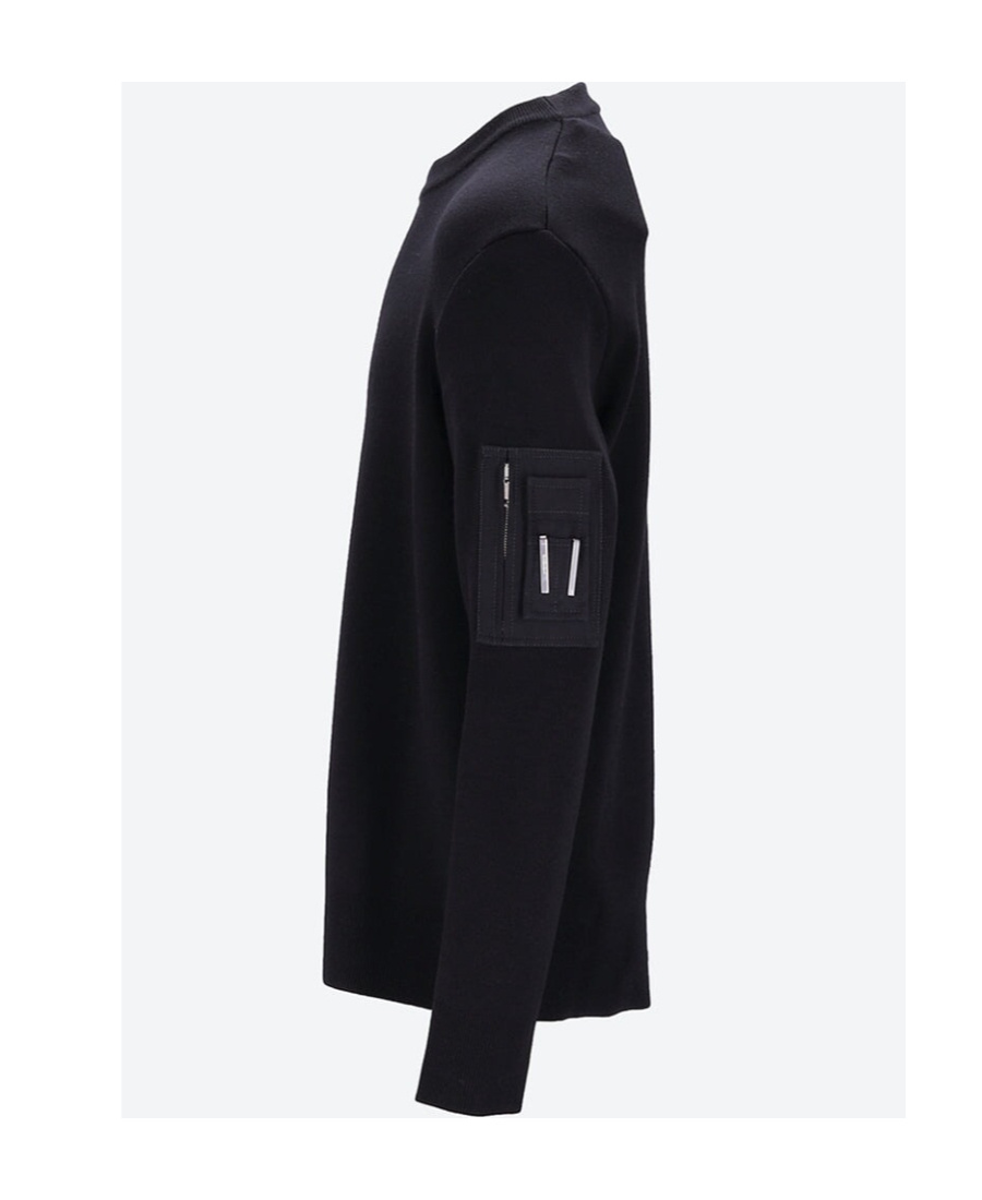 Givenchy Pocket-appliqué Wool Jumper In Black