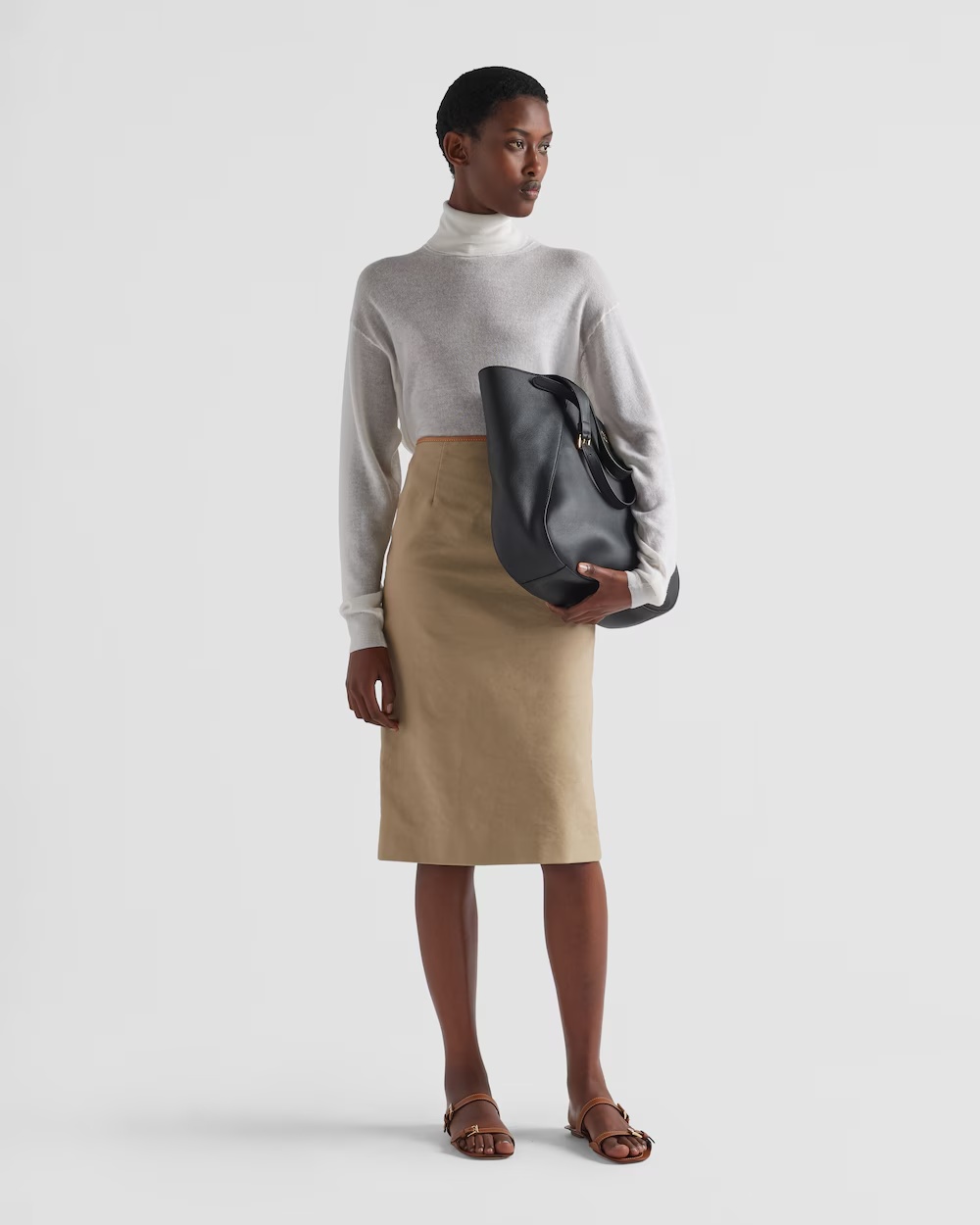 Prada Roll-neck Cashmere Jumper In White