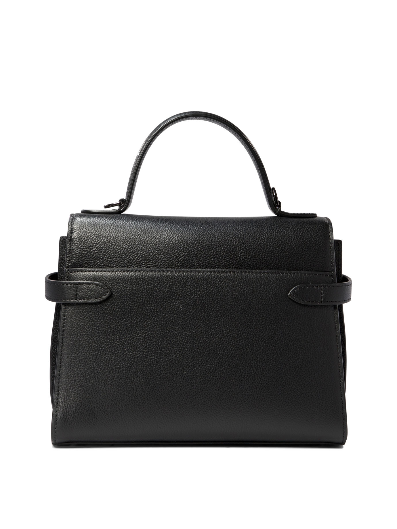 Le Tanneur Medium Grained Leather Double Flap Tote