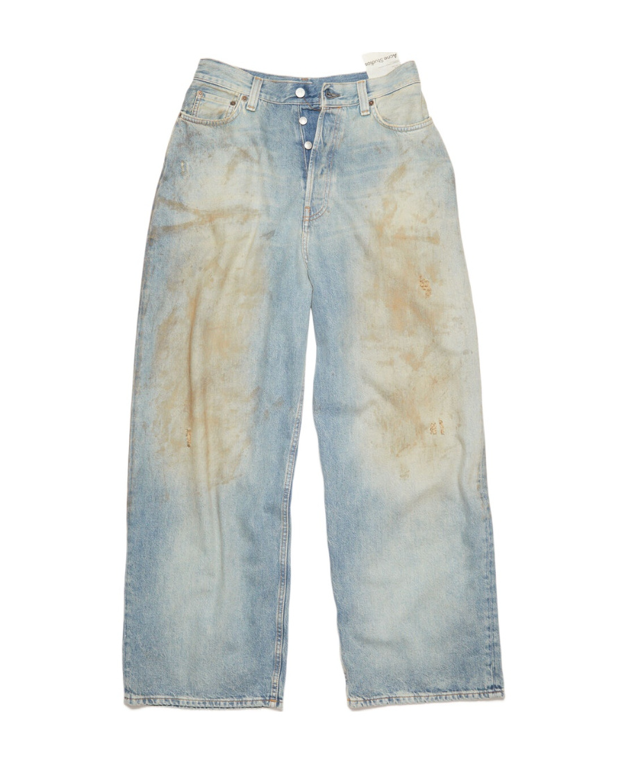 ACNE STUDIOS DISTRESSED WIDE-LEG JEANS