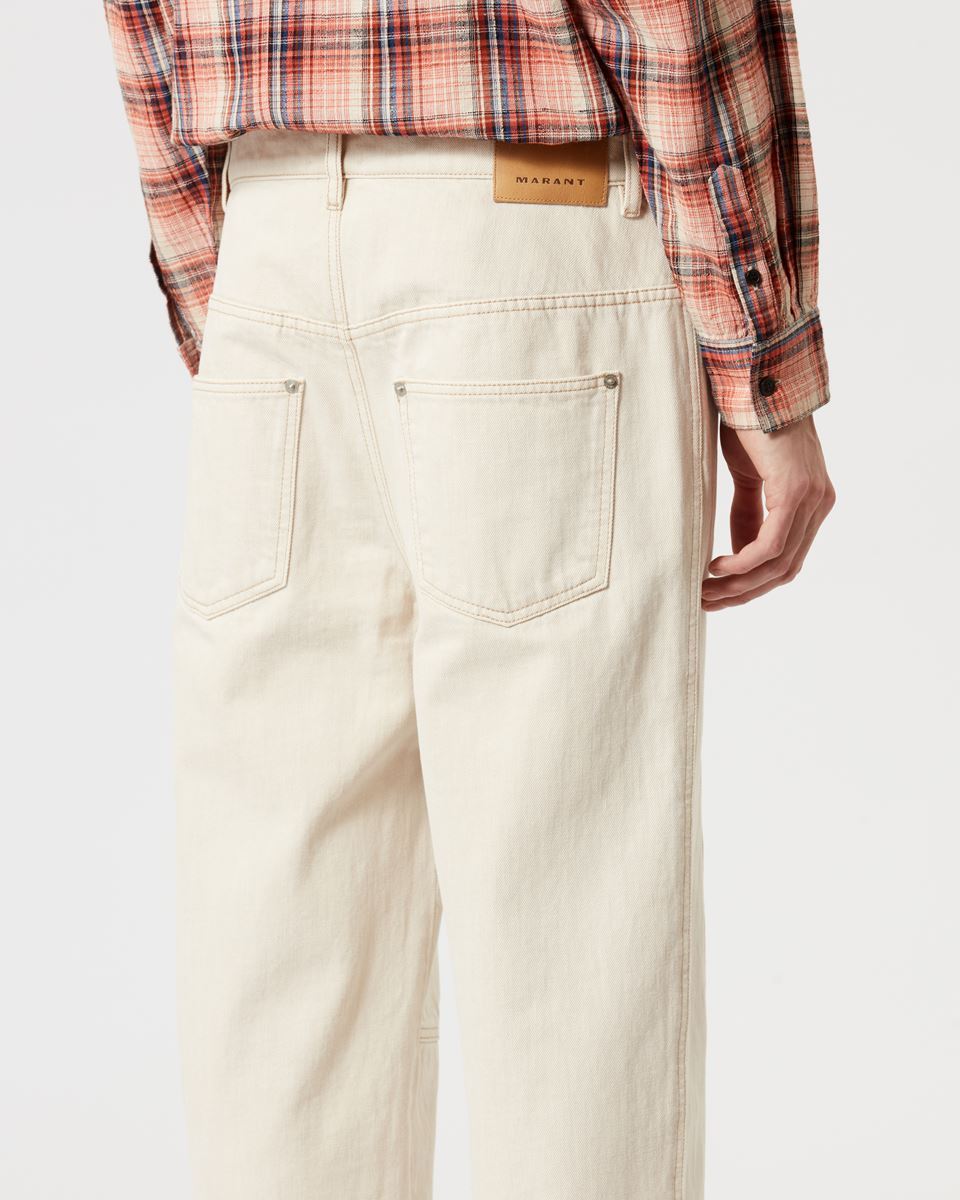 Isabel Marant Jorje-gb Straight Leg Corduroy Pants In White