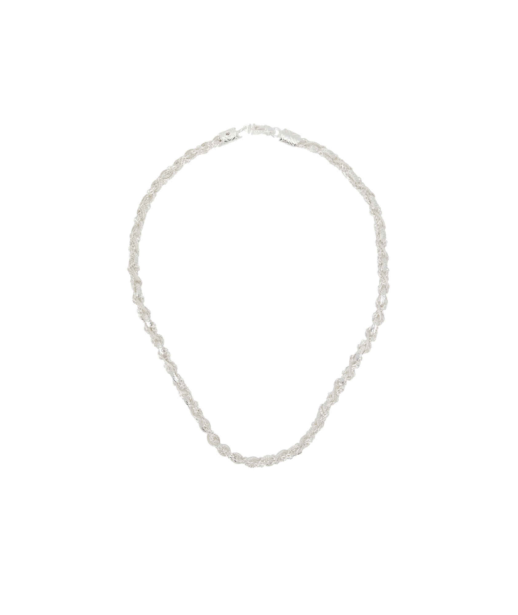 Emanuele Bicocchi Ice Round Braid Necklace In White