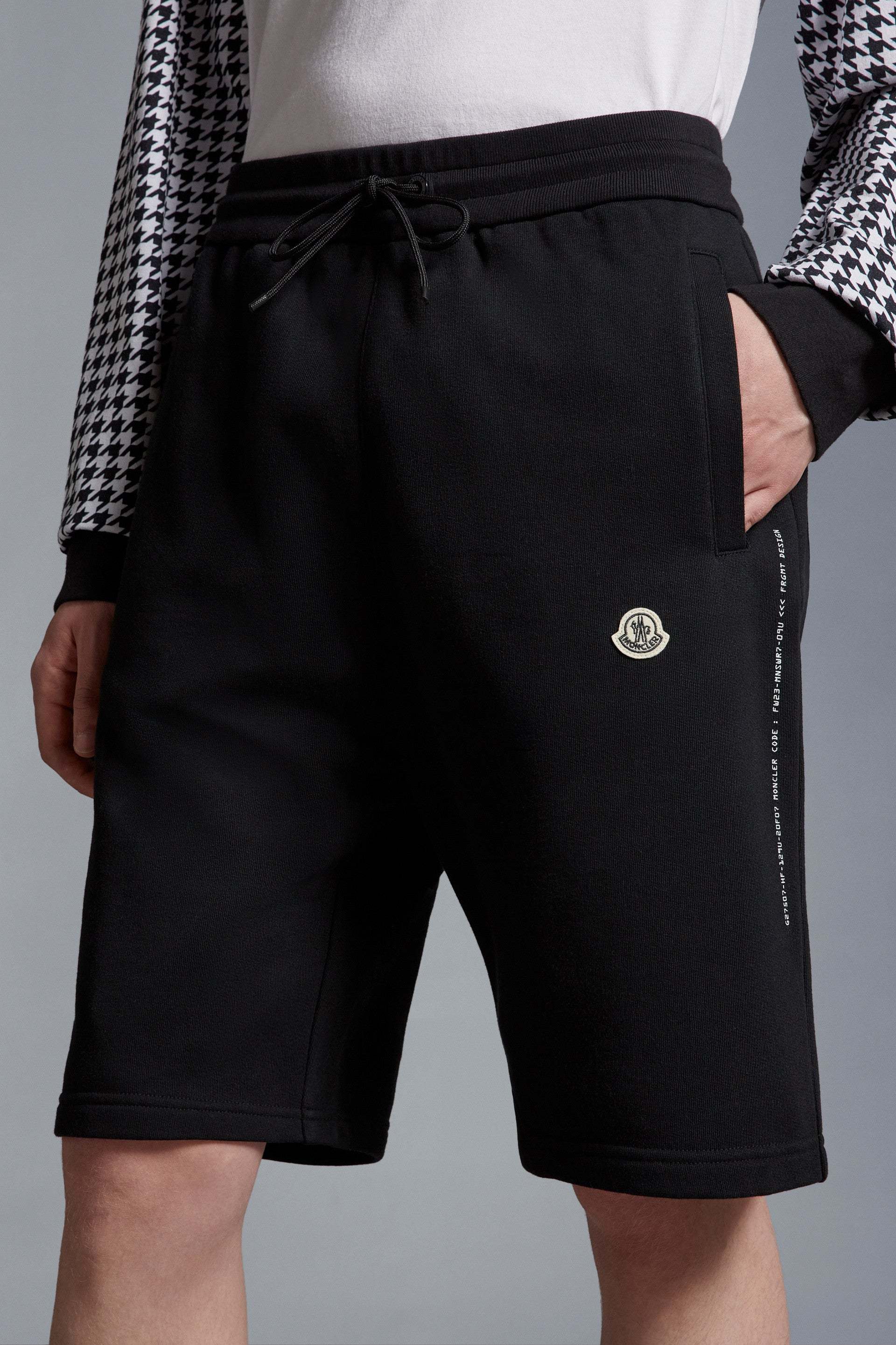 Moncler X Fragment Logo-print Track Shorts In Black