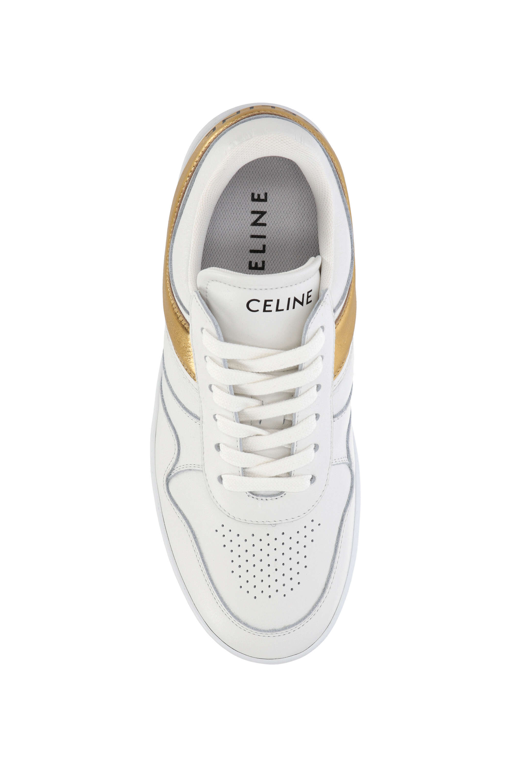 Celine Logo Low-top Leisure Sneakers In White