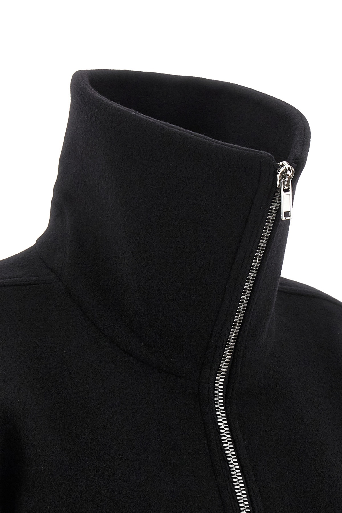 Rick Owens Long-sleeved Casual Jacket In Black