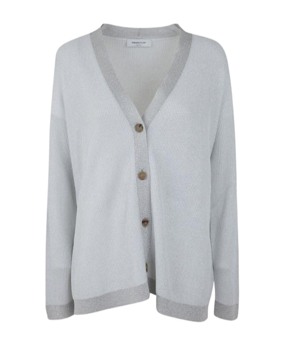 Fabiana Filippi Long-sleeved Sweater In Gray
