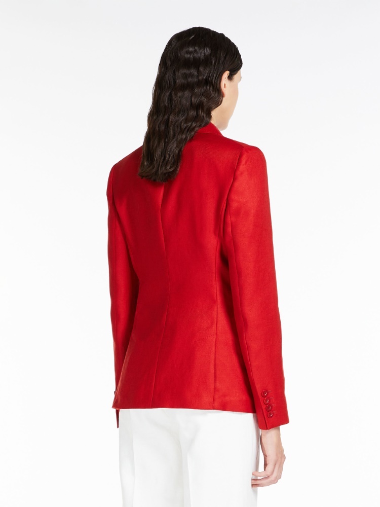Max Mara Logo Blazer In Red