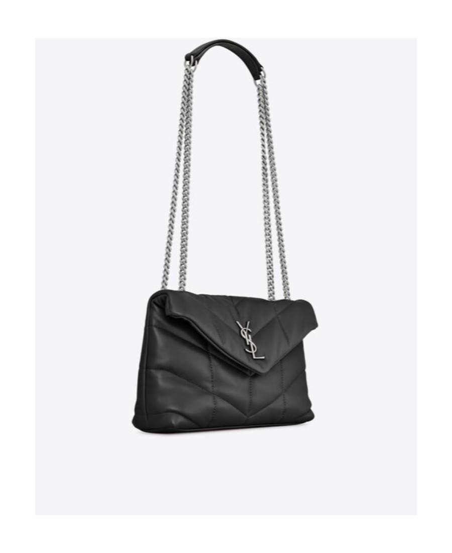 Saint Laurent Puffer Toy Quilted Shoulder Bag In Black