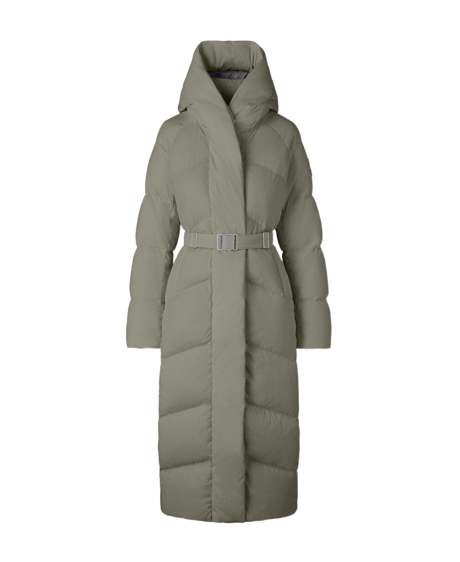 Canada Goose Marlow Belted Puffer Coat In Gray