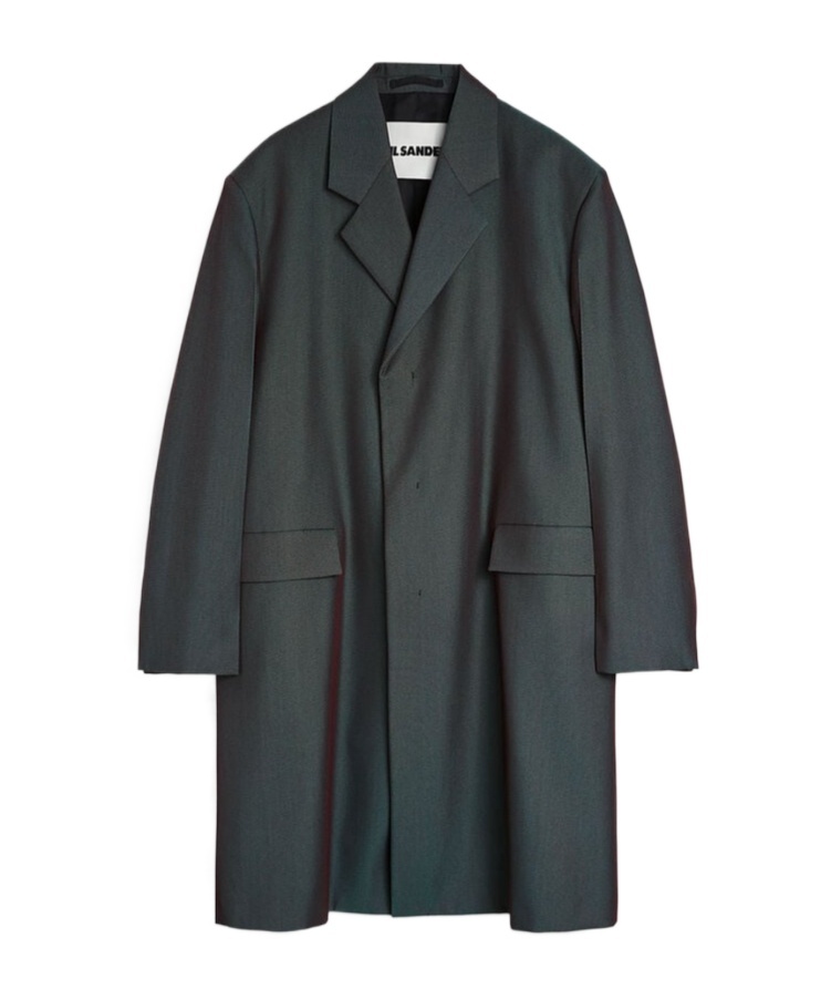 Jil Sander Tailored Coat In Iridescent Plum