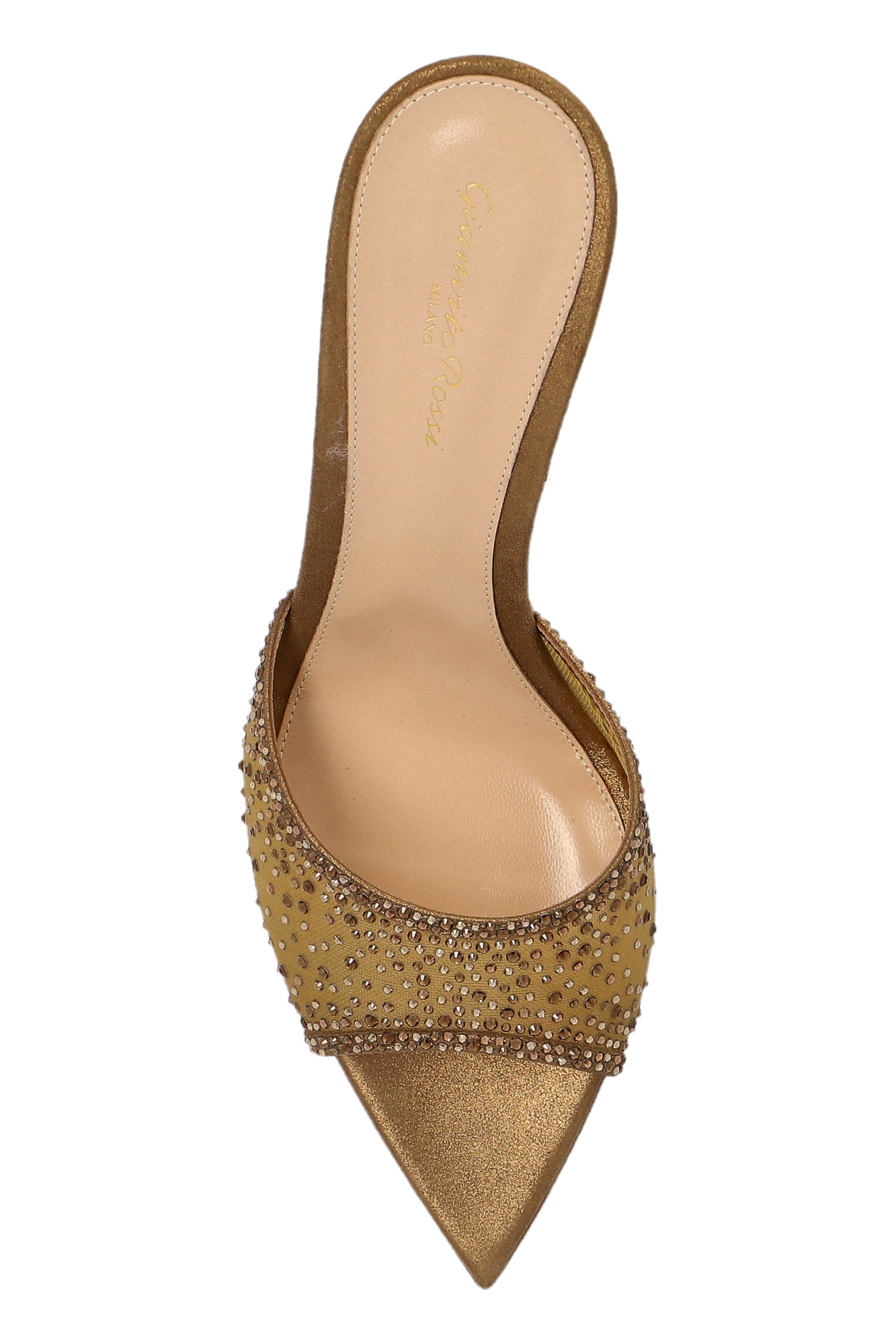 Gianvito Rossi 85mm Rania Crystal-embellished Sandals In Brown