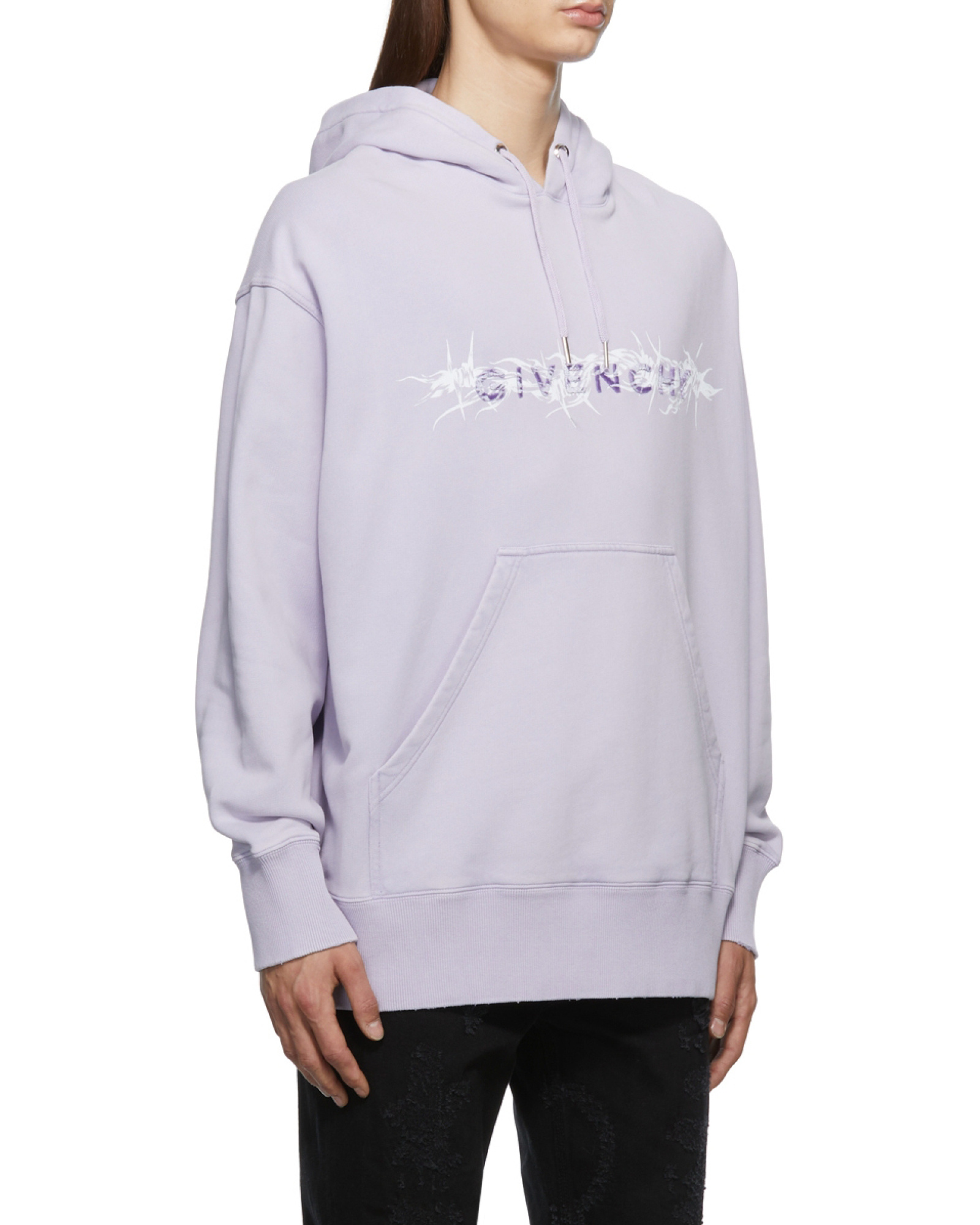 Givenchy Barbed Wire Printed Hoodie In Purple
