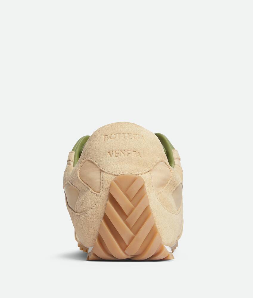 Bottega Veneta Orbit Leather-trimmed Suede And Shell Sneakers In Brown