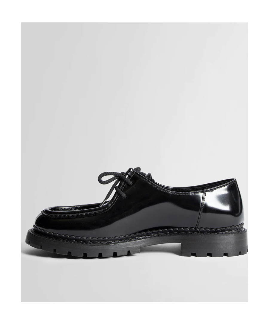 Saint Laurent Marbeuf Panelled Derby Shoes In Black