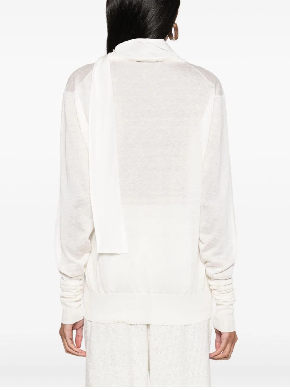 Fabiana Filippi Relaxed Fit Knitwear With Deep V-neck In White