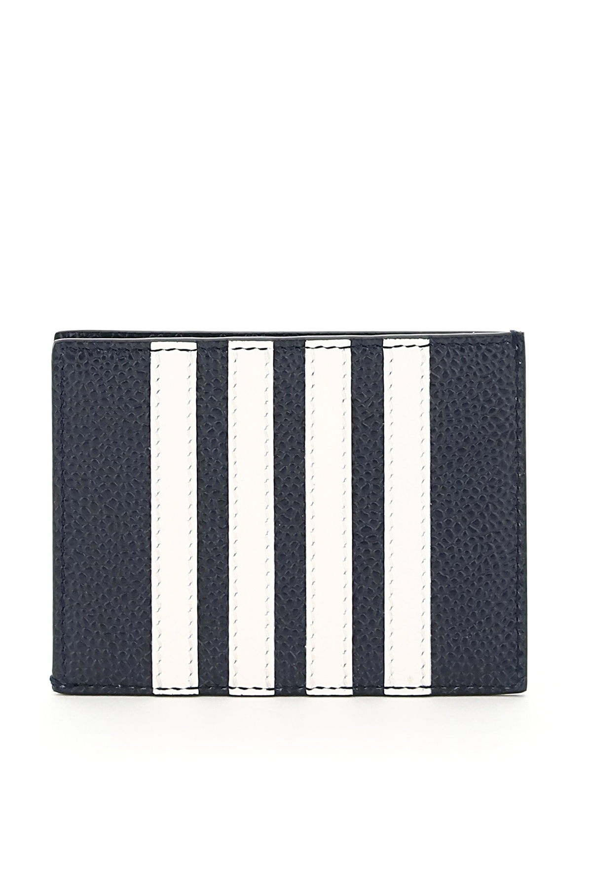 Thom Browne Four-bar Stripe Cardholder In Blue