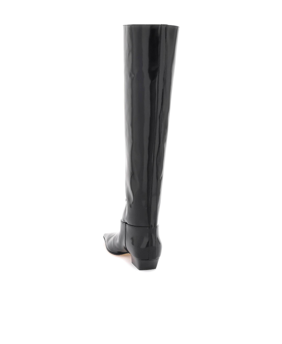 Shop Khaite Square-toed Boots In Black