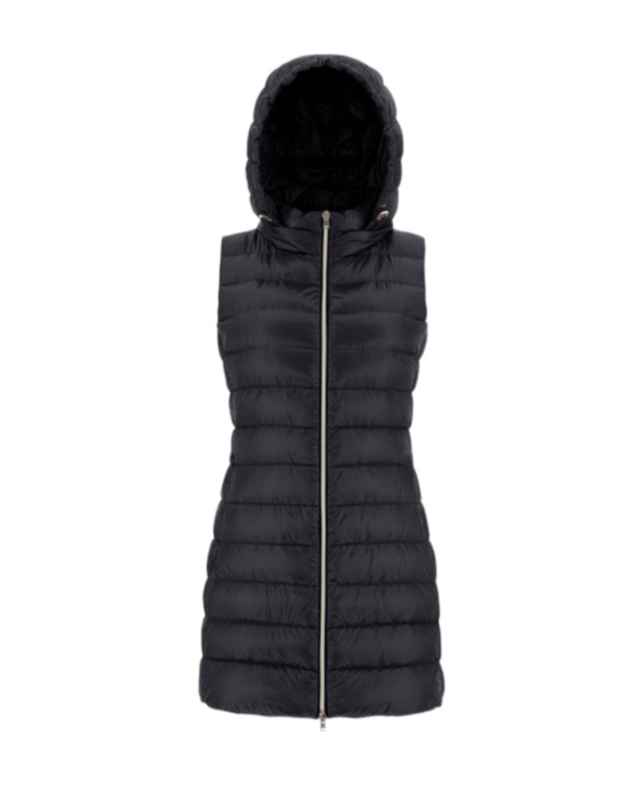 Herno Quilted Hooded Gilet In Black