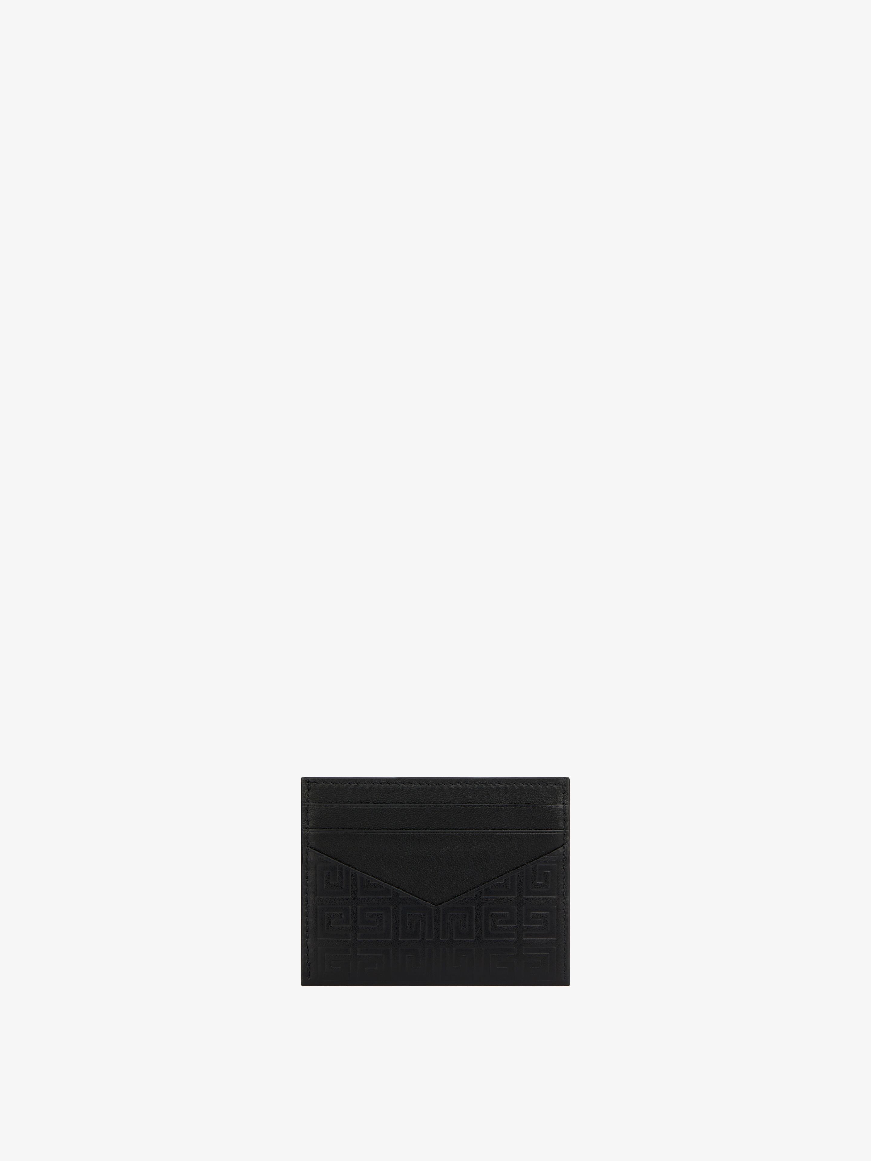 Givenchy 4g Logo Print Cardholder In Black