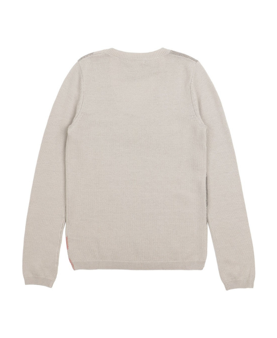 Burberry Round-collar And Long-sleeved Sweater In Gray