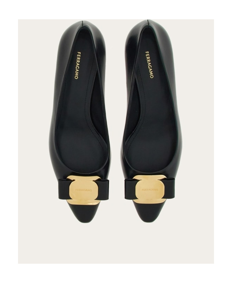 Ferragamo Varina 60mm Bow-detail Leather Pumps In Black