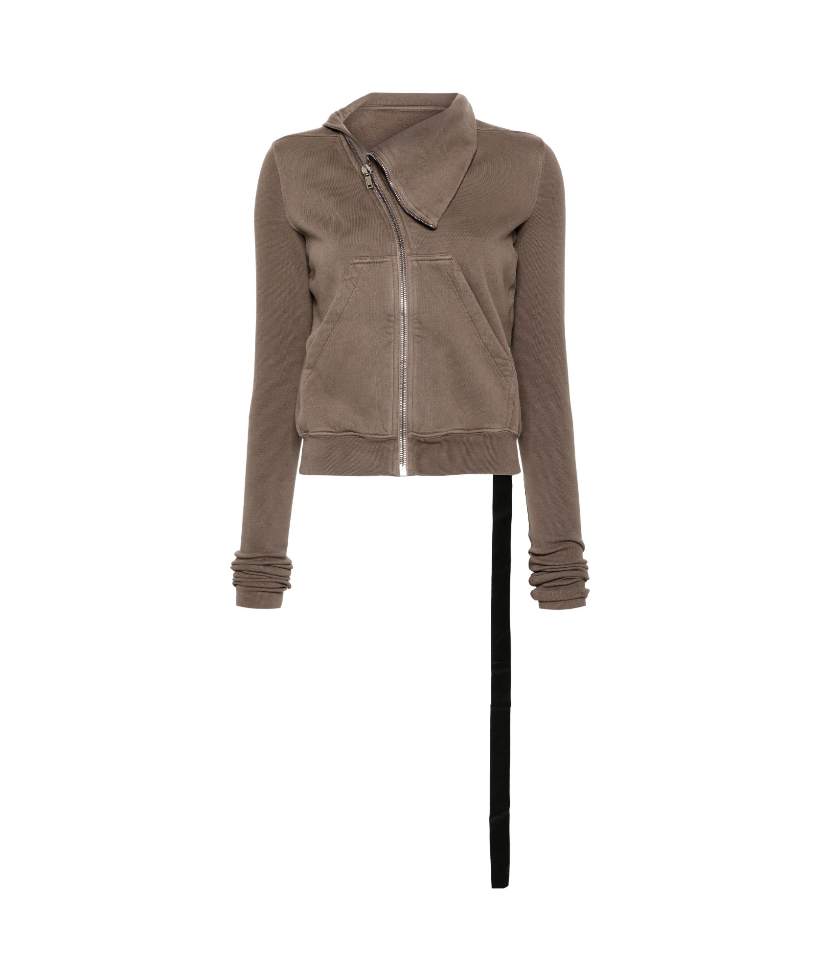 Rick Owens Drkshdw Cotton Zip-up Sweatshirt In Brown
