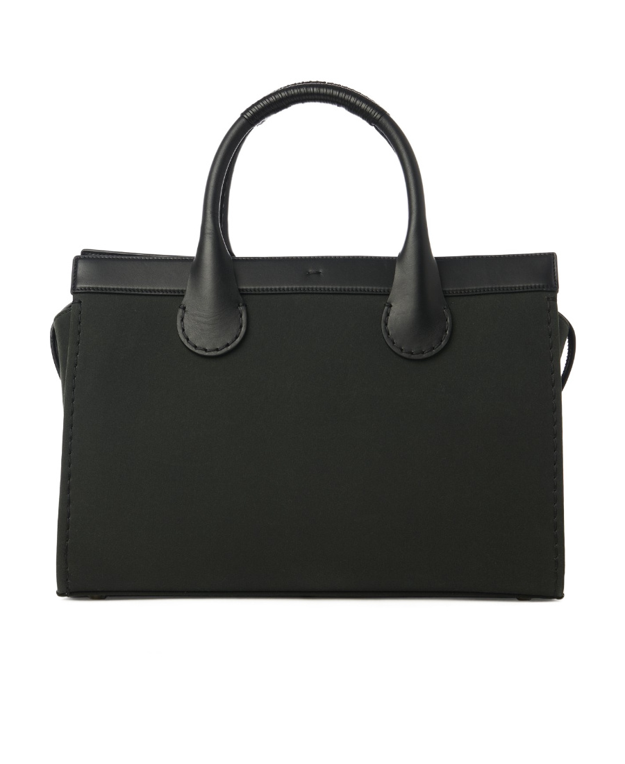 Chloé Barbour X Edith Canvas Tote Bag In Black