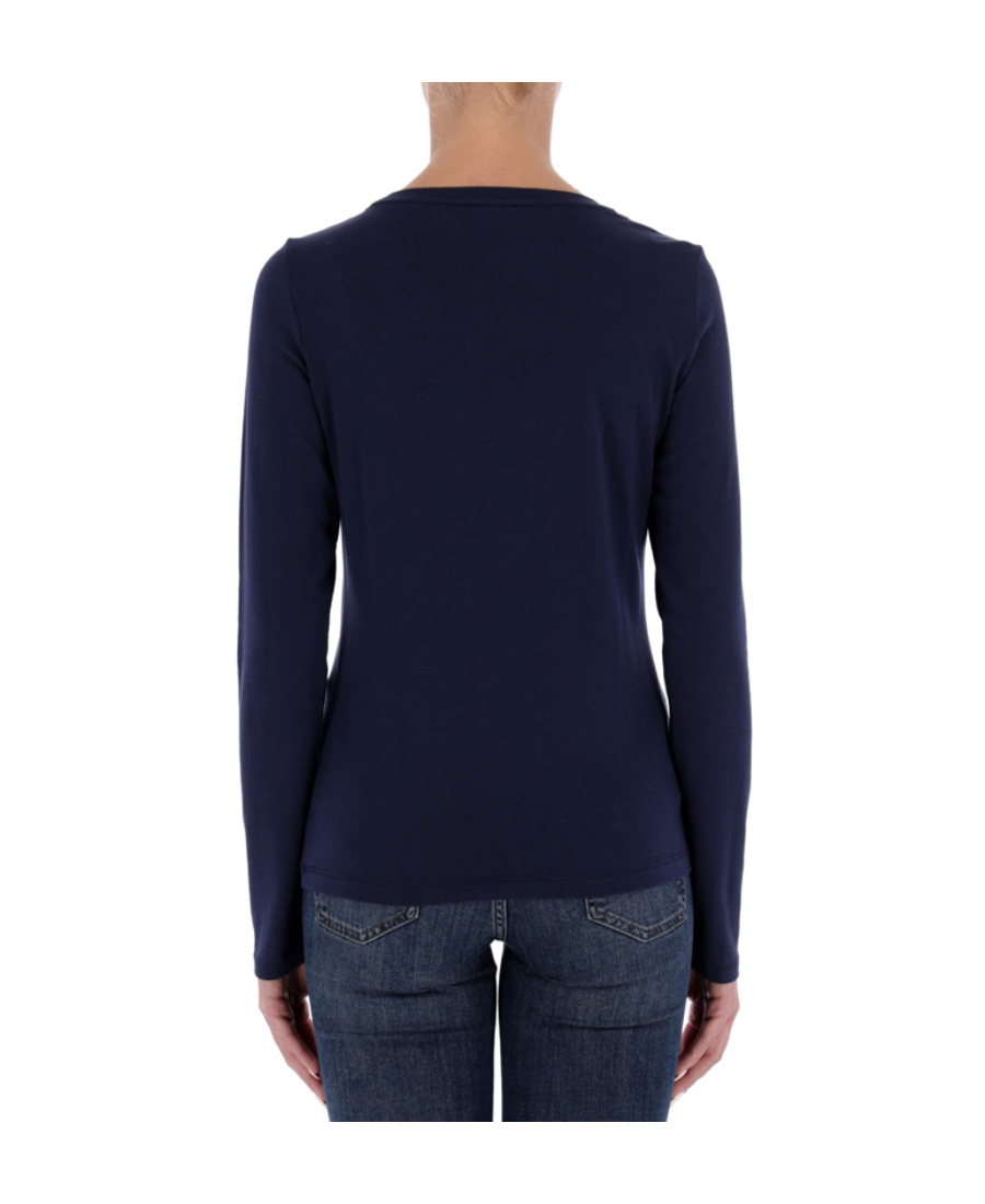 EMPORIO ARMANI NAVY BLUE LONG-SLEEVED T-SHIRT