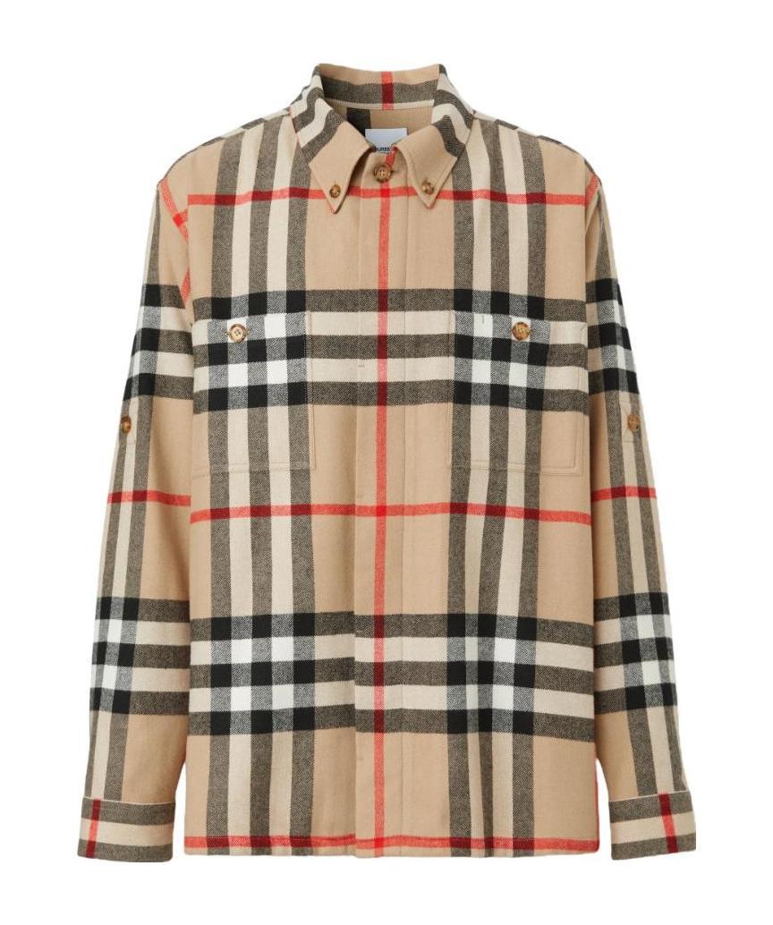 Burberry Vintage Check Button-front Shirt In Nude