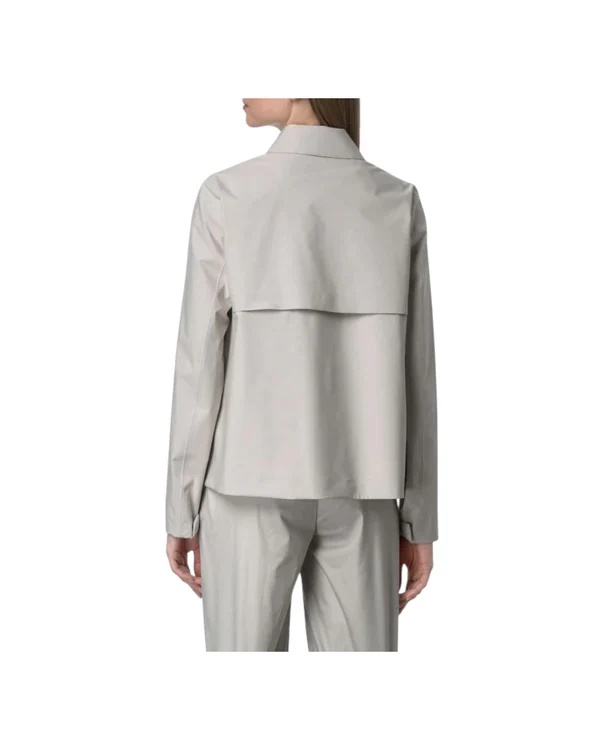 K-way Logo Casual Jacket In Neutral