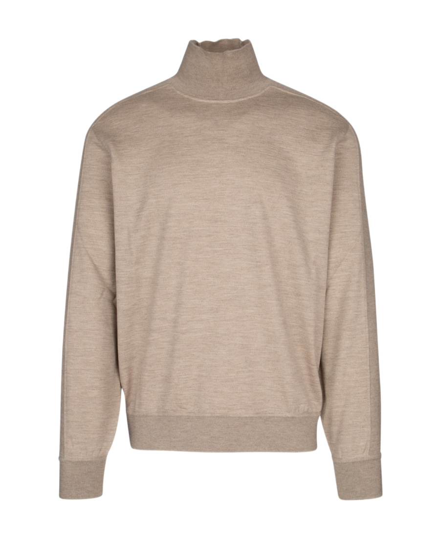 Loro Piana Long-sleeved Knitted Pullover In Nude