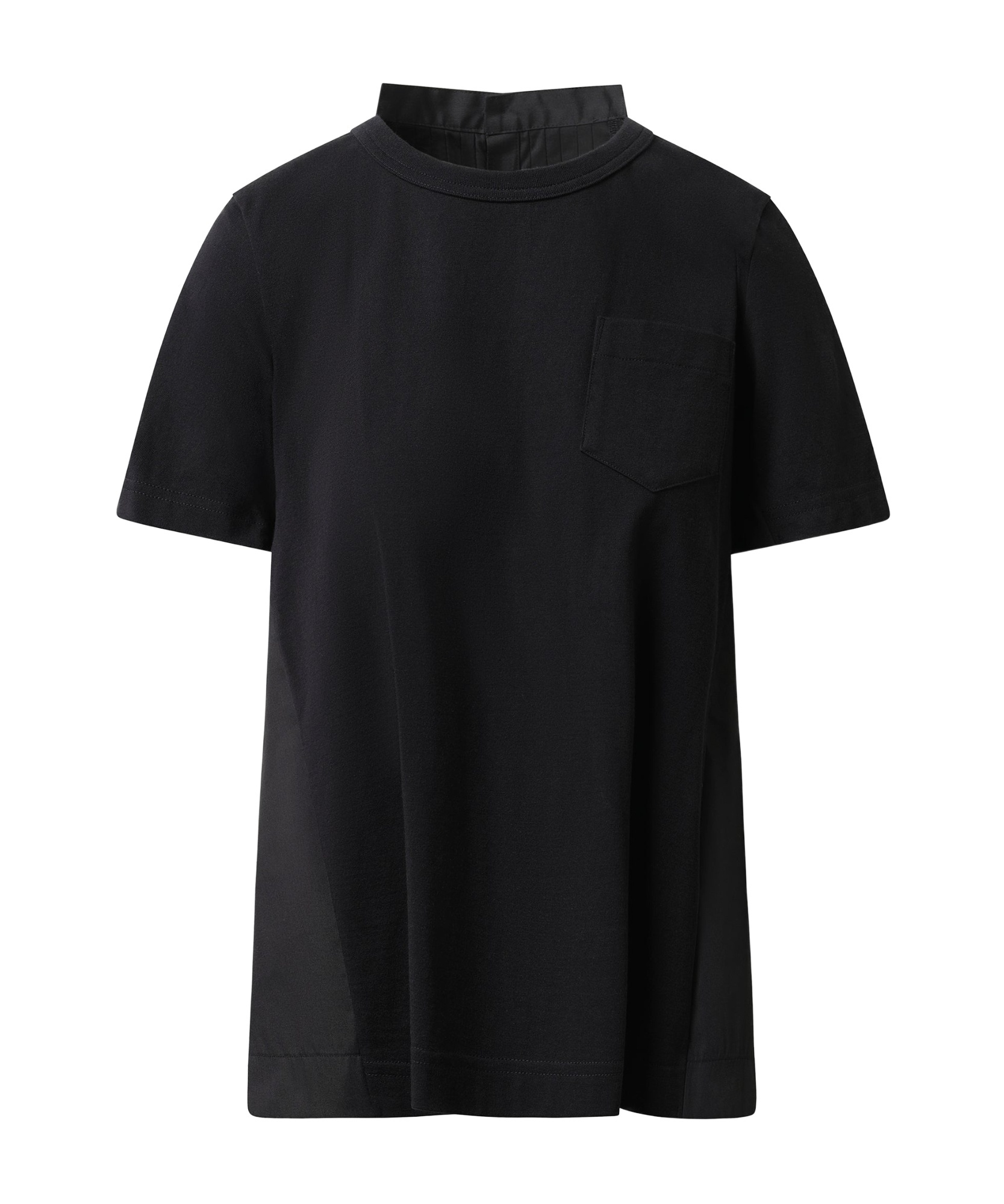 Shop Sacai Panelled T-shirt In Black