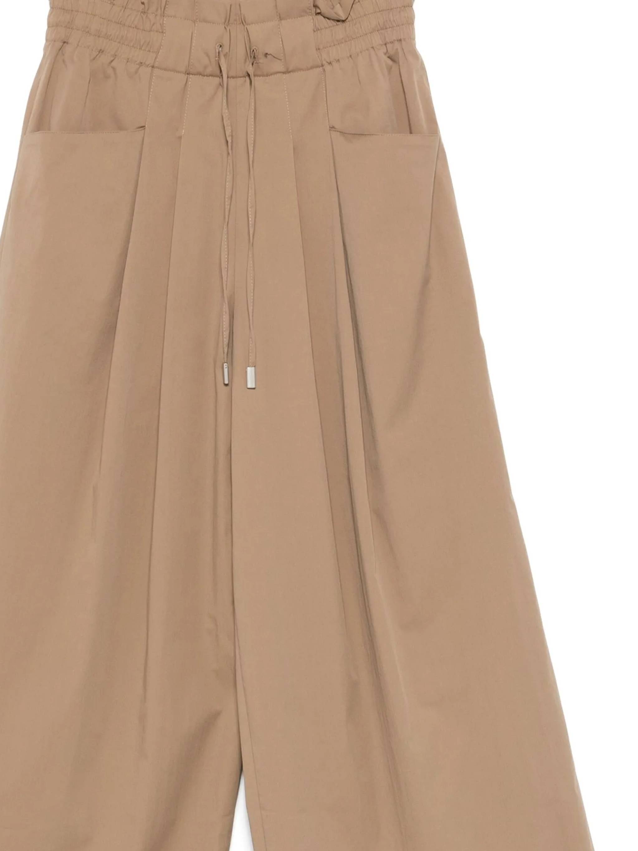 Pt Torino Light Brown Drawstring Rope Trousers In Nude