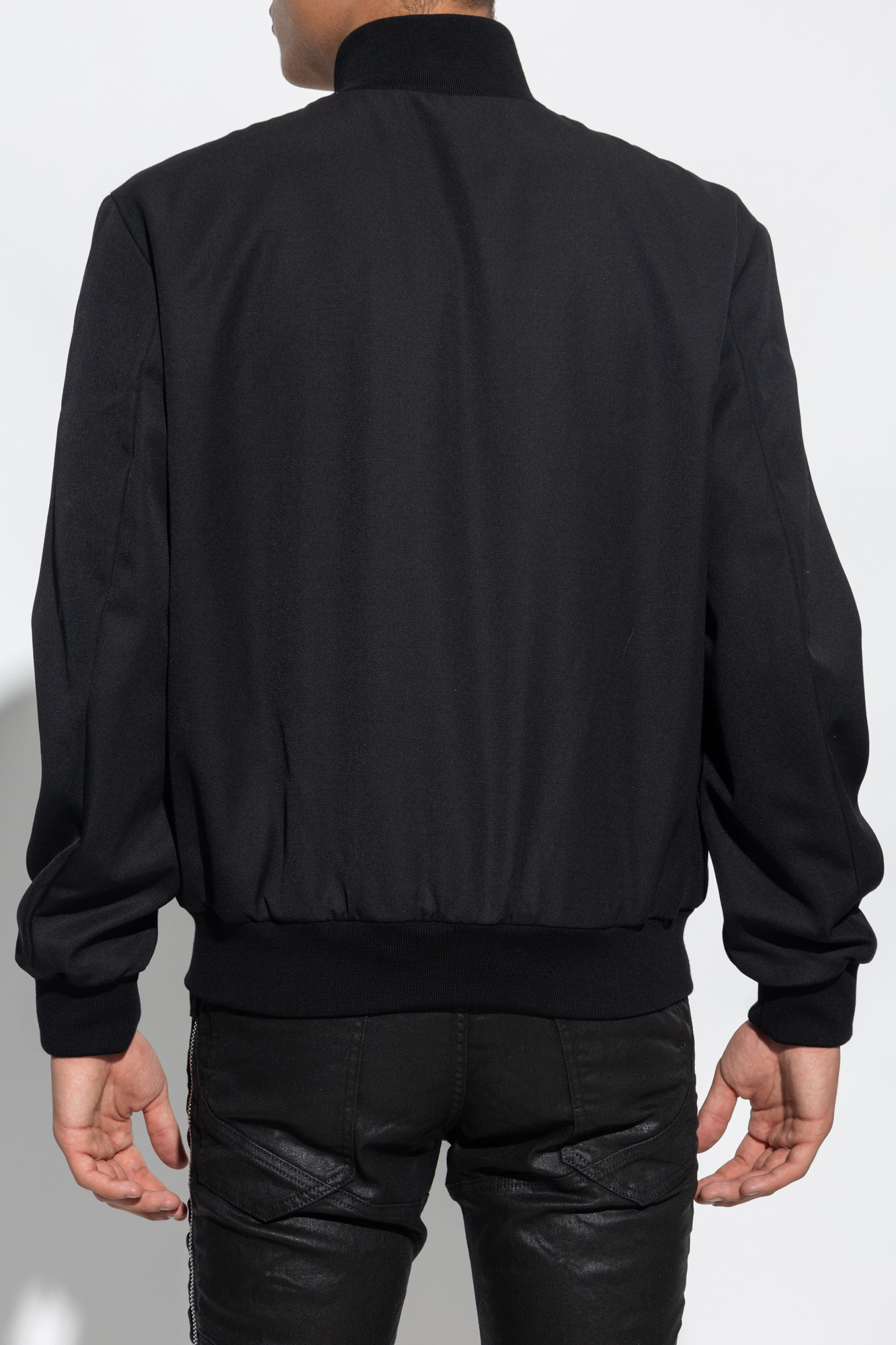 Dsquared2 Hockey Western Black Bomber Jacket In Black