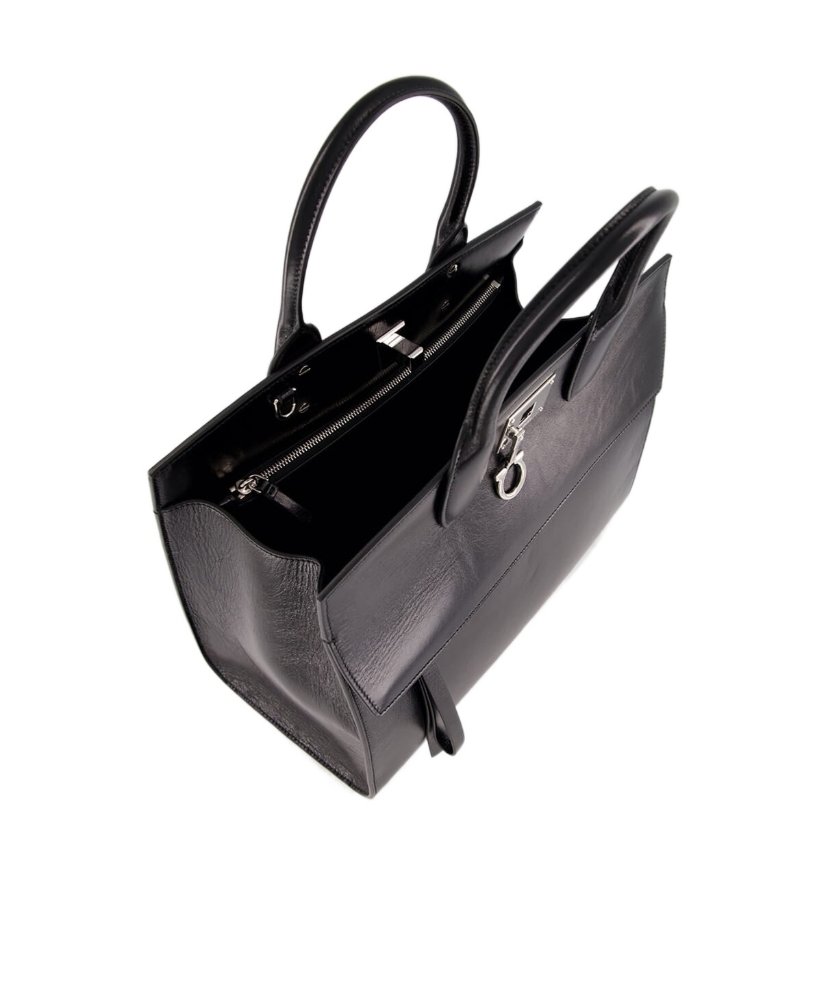 Ferragamo Small Studio Shoulder Bag In Black