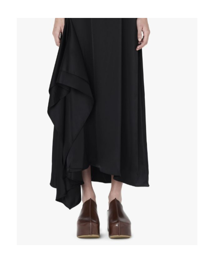 Jw Anderson Asymmetrisches Midikleid In Black