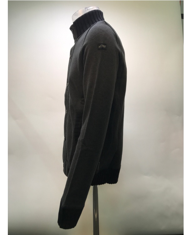 Armani Jeans Long-sleeved Casual Jacket In Black
