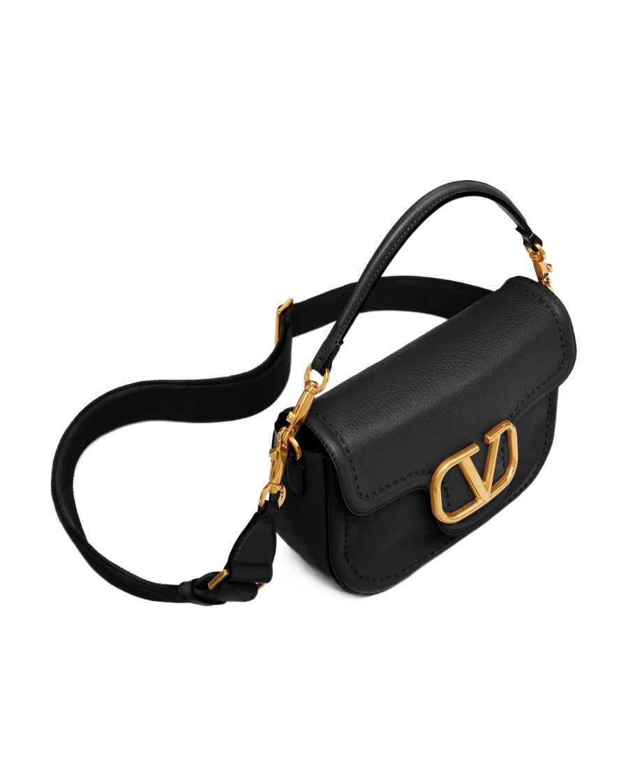 Valentino Garavani Women Alltime Leather Shoulder Bag In Black