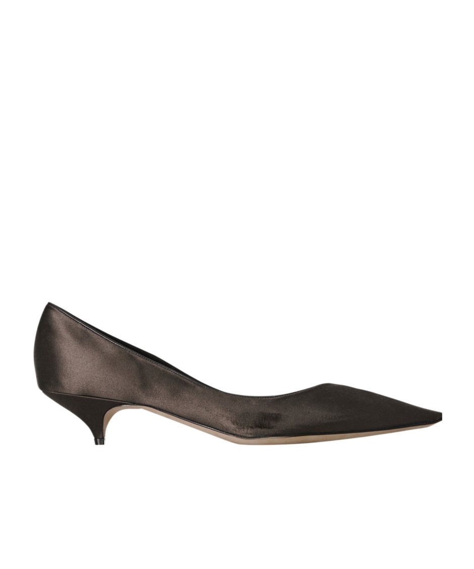 The Row Liisa Satin Kitten Heels In Multi