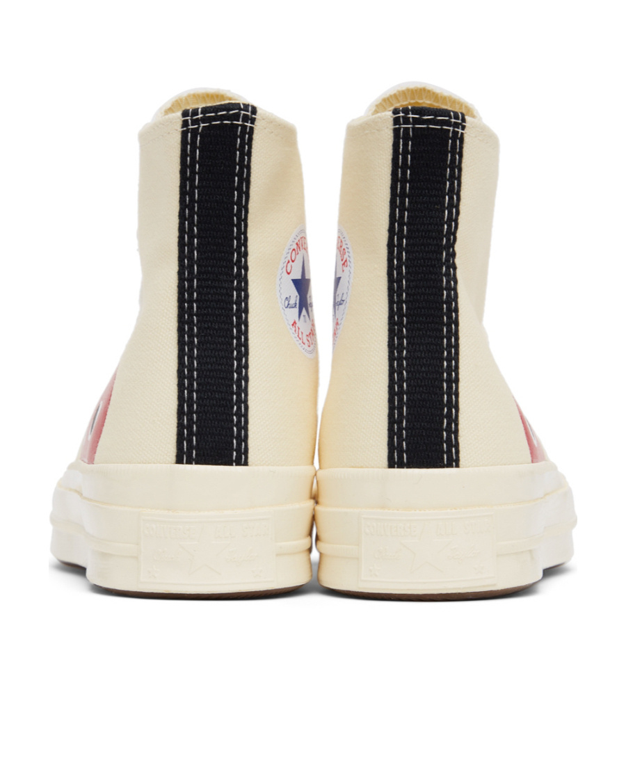 Comme Des Garçons Play Off-white Converse Edition Half Heart Chuck 70 High Sneakers