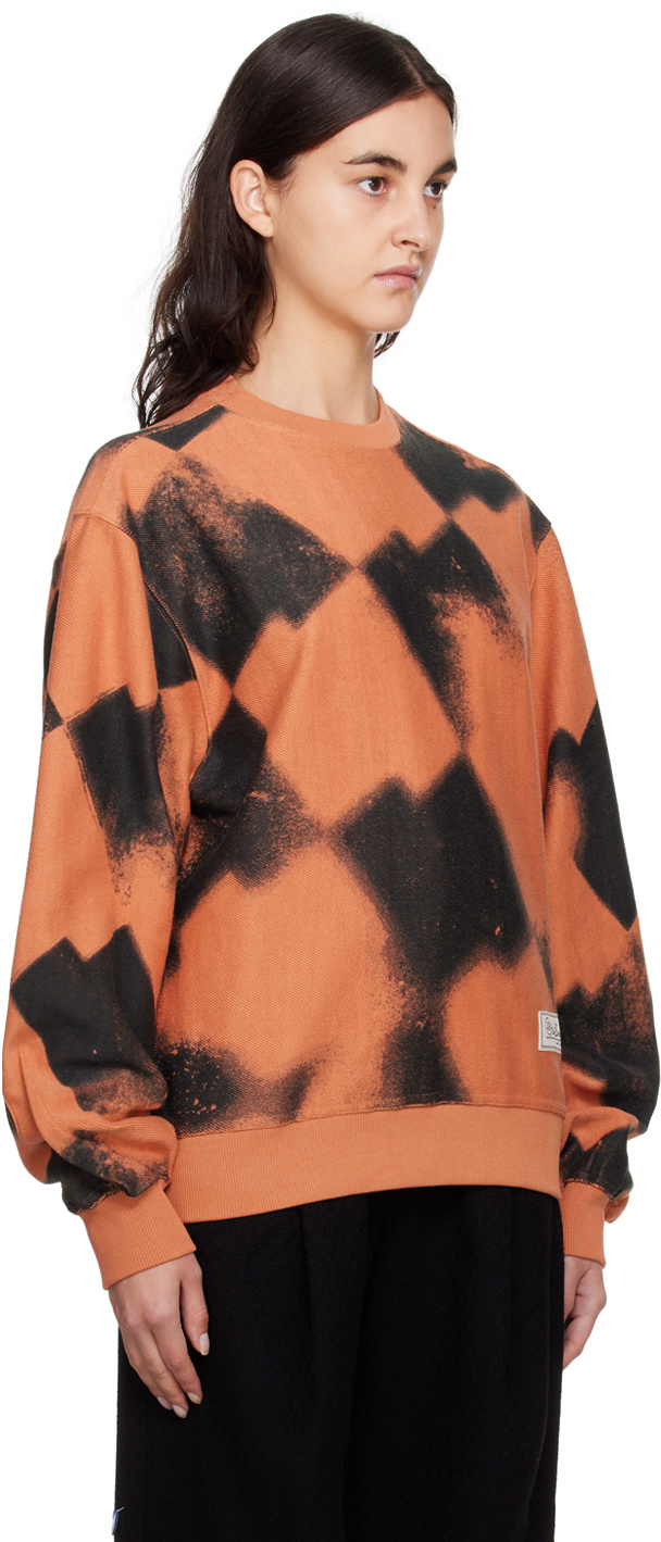 Ader Error Round-necked Printed Sweater In Black