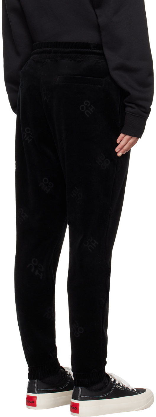Hugo Boss Embossed Sweatpants In Black