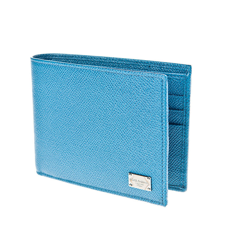Dolce & Gabbana Logo Details Wallet In Blue