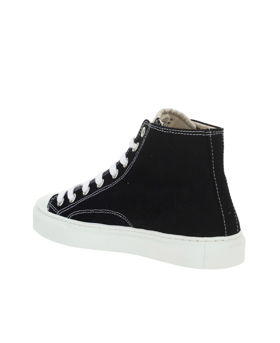 Vivienne Westwood Black Plimsoll High Top Canvas Sneakers In Black